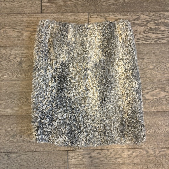 Rare Vintage Curly Mongolian Lamb Fur Skirt - Picture 1 of 11